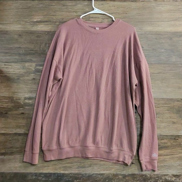 ALO Yoga Tops - ALO Yoga Women's Mauve Overdsized Sweatshirt